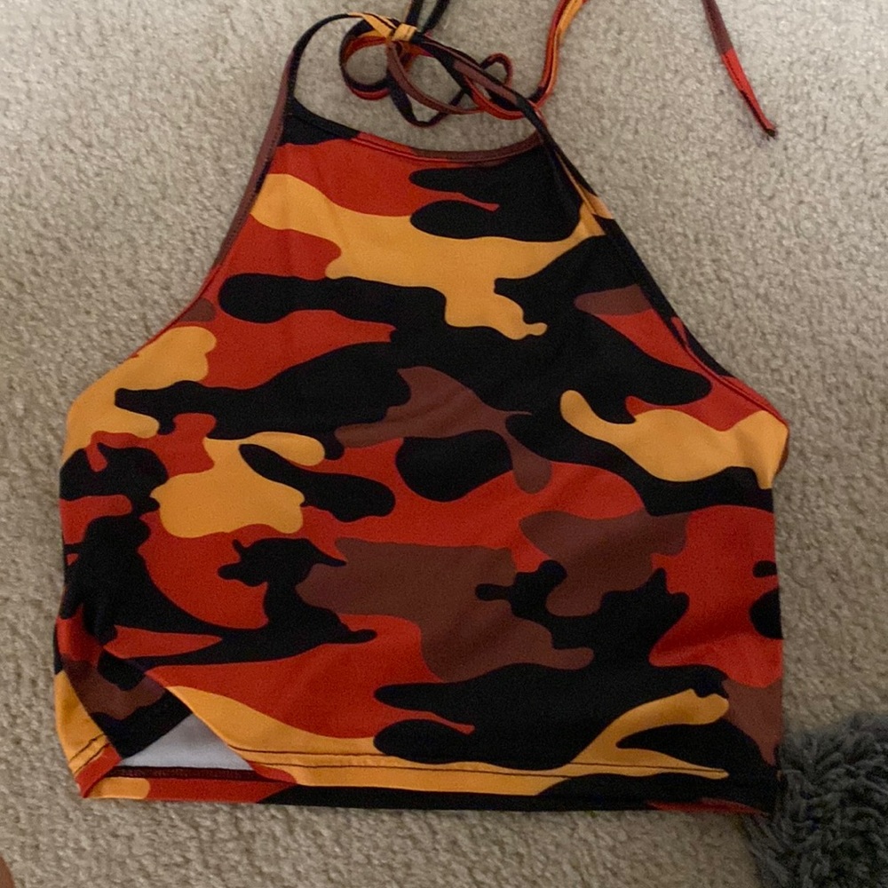 Camo halter top